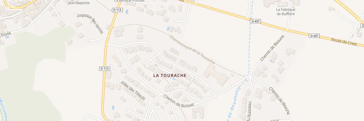 Plan du 195 Che de la Beaunette à Grane