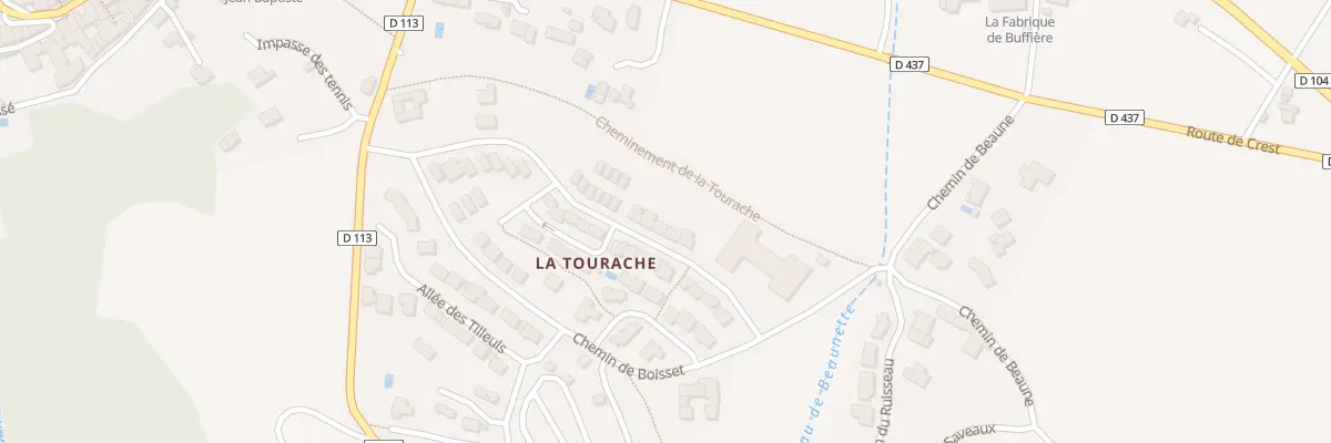 Plan du 215 Che de la Beaunette à Grane