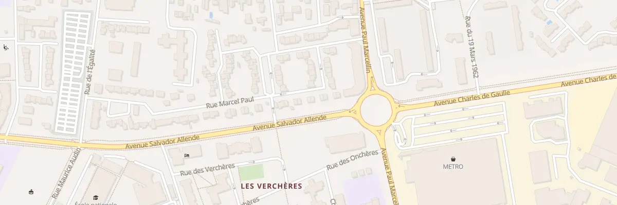 Plan du 10 Rue Alfred Ancel à Vaulx-en-Velin