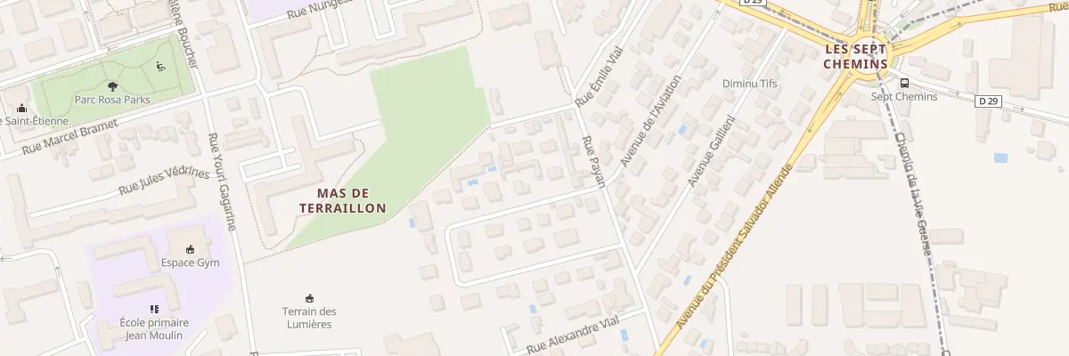 Plan du 6 Rue des Fleurs à Bron