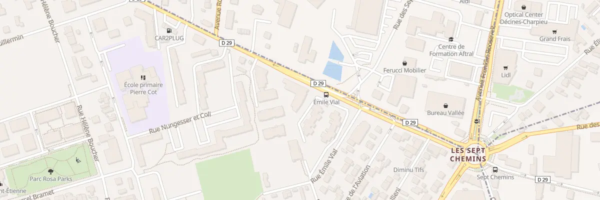 Plan du 386 Rte de Genas à Bron