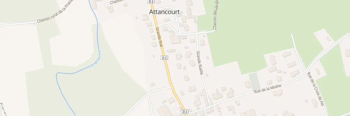 Plan du 28 Rue Grande Rue à Attancourt
