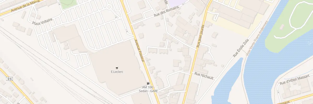 Plan du 23 Av Pasteur à Sedan