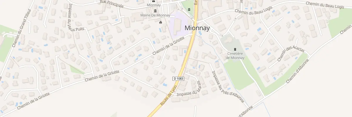 Plan du 39 Che de la Griotte à Mionnay