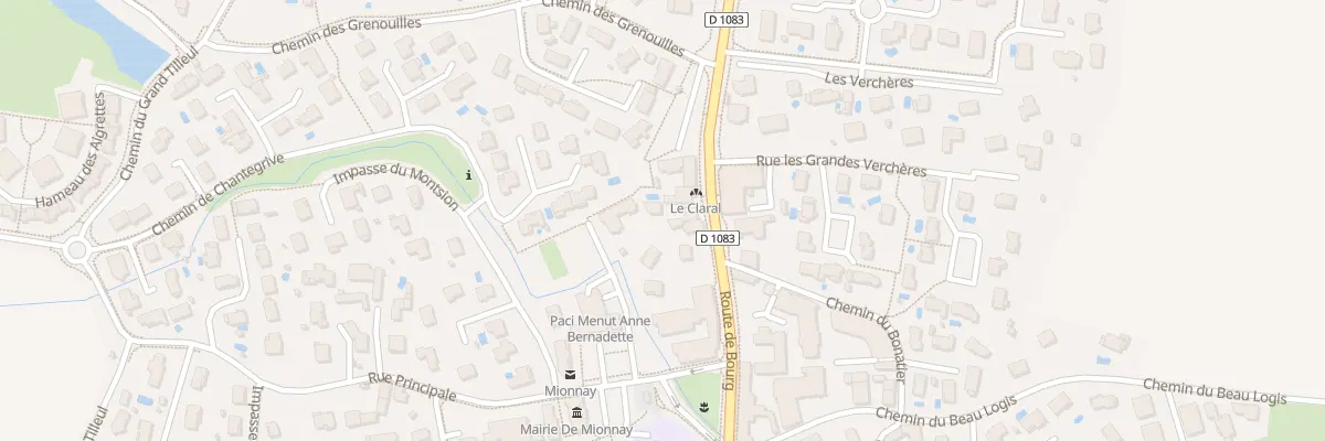 Plan du 193 Rte de Bourg à Mionnay