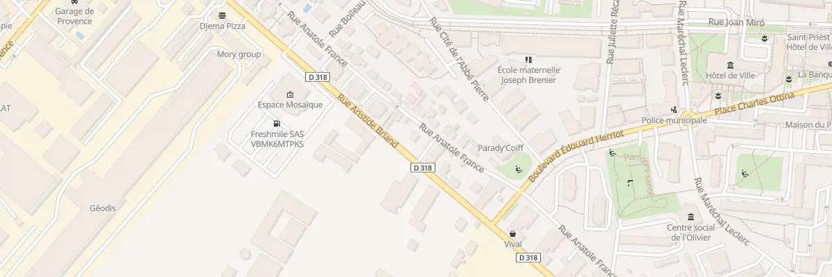 Plan du 52 Rue Aristide Briand à Saint-Priest