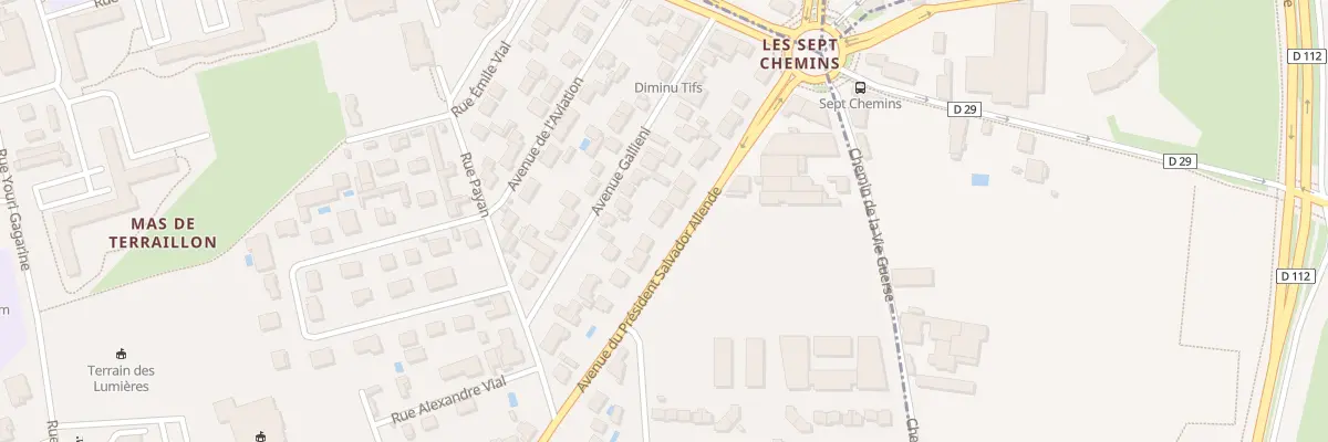 Plan du 16 Av Salvador Allende à Bron