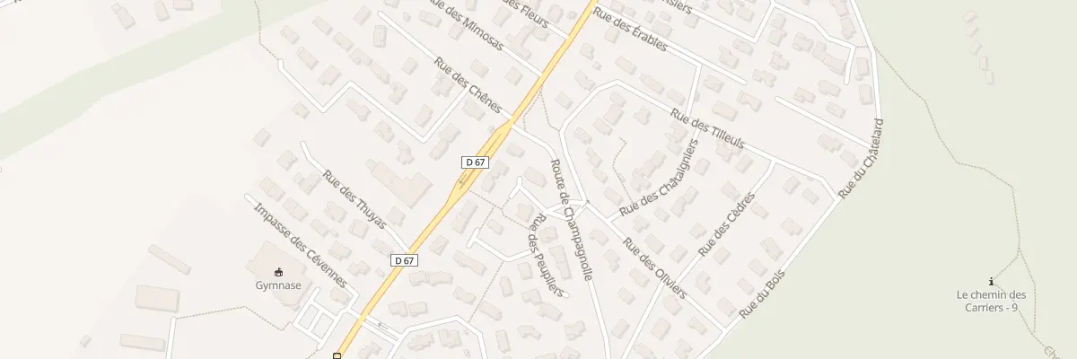 Plan du 1 Rue des Rosiers à Châteauneuf-sur-Isère