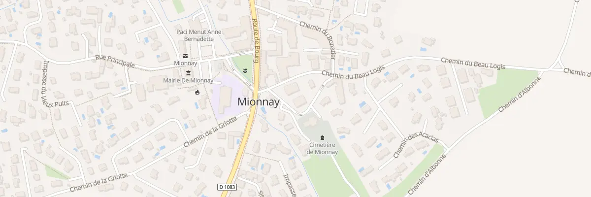 Plan du 71 Che de l’Église à Mionnay