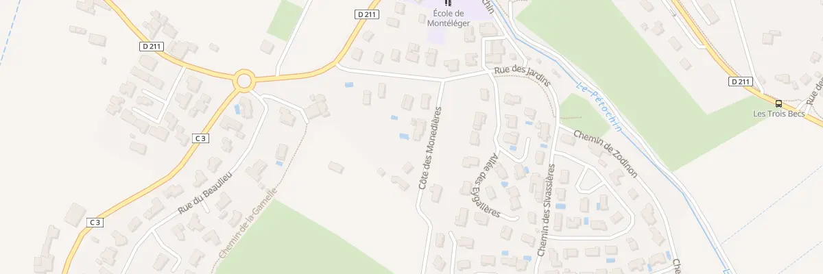 Plan du 4 Cote des Monedieres à Montéléger