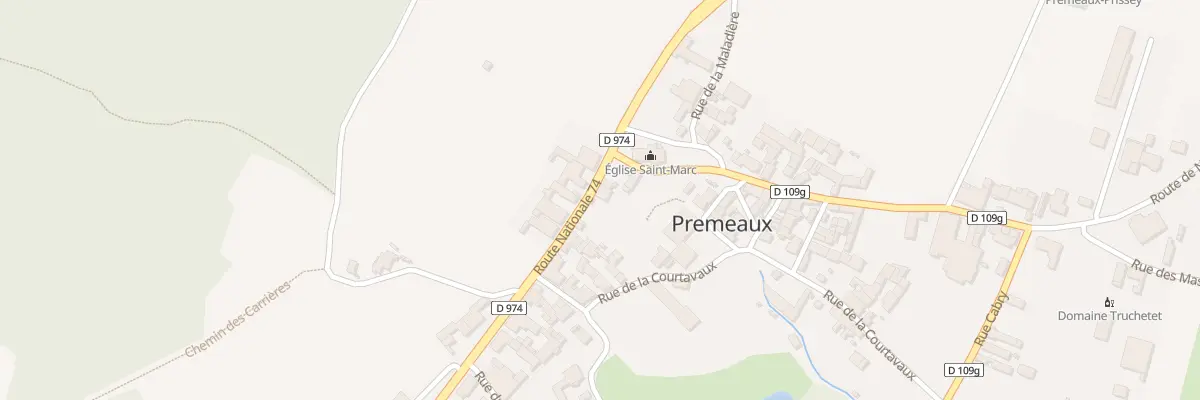 Plan du 1 Rte Nationale 74 à Premeaux-Prissey