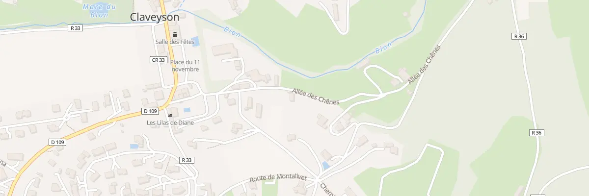 Plan du 200 All des Chênes à Claveyson