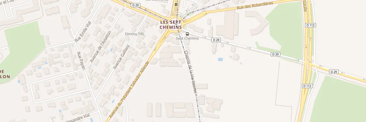 Plan du 8 Che de la Vie Guerse à Bron