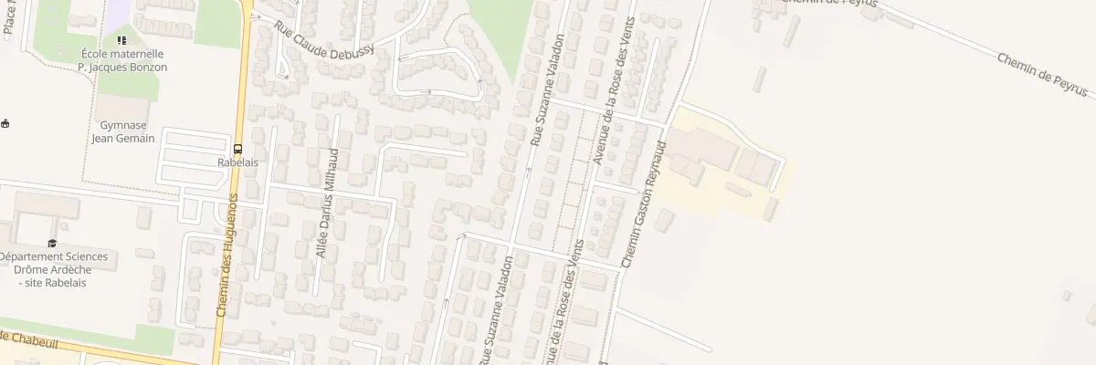 Plan du 27 Rue Suzanne Valadon à Valence