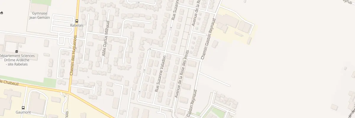 Plan du 50 Av de la Rose des Vents à Valence