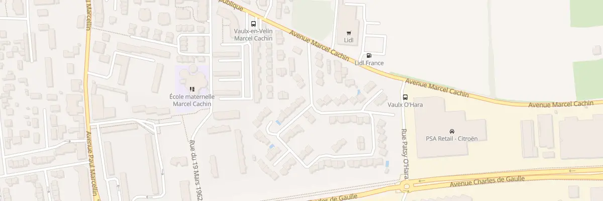 Plan du 2 Rue Marcel Achard à Vaulx-en-Velin