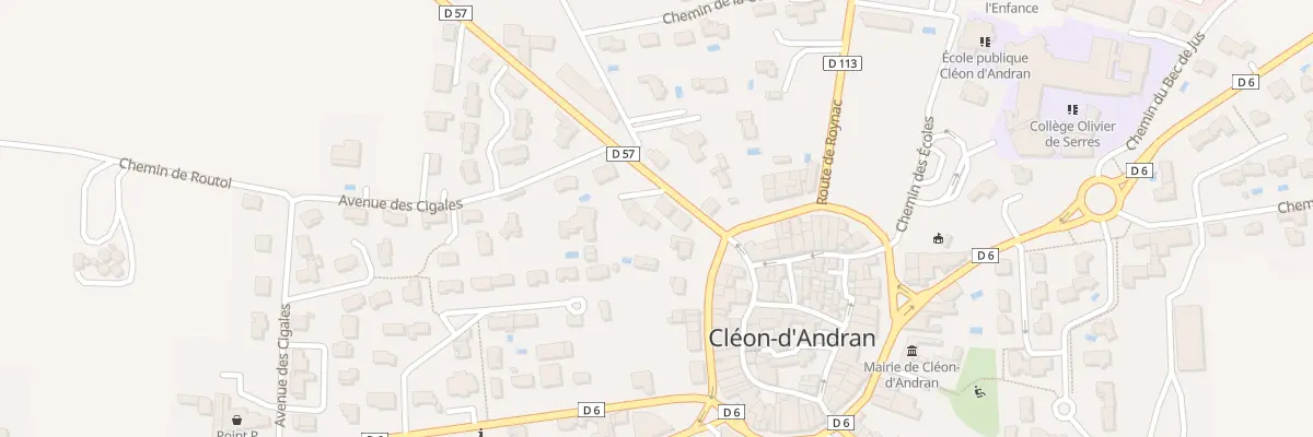 Plan du Village à Cléon-d’Andran