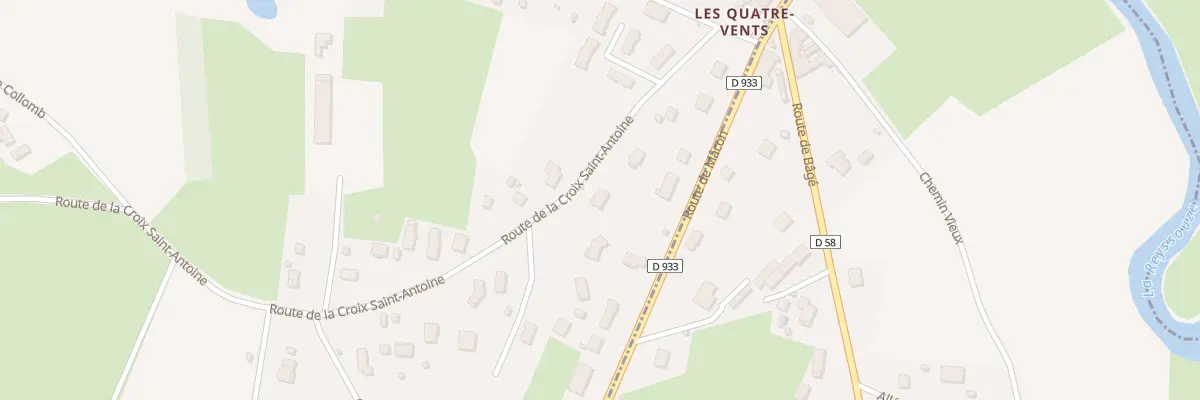 Plan du 166 Rte de la Croix St Antoine à Reyssouze