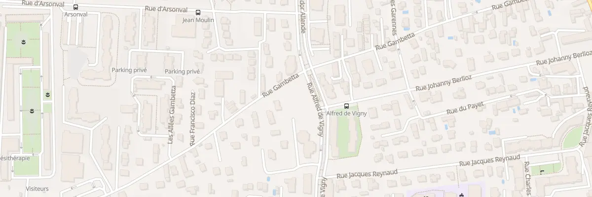 Plan du 38 Rue Alfred de Vigny à Saint-Priest