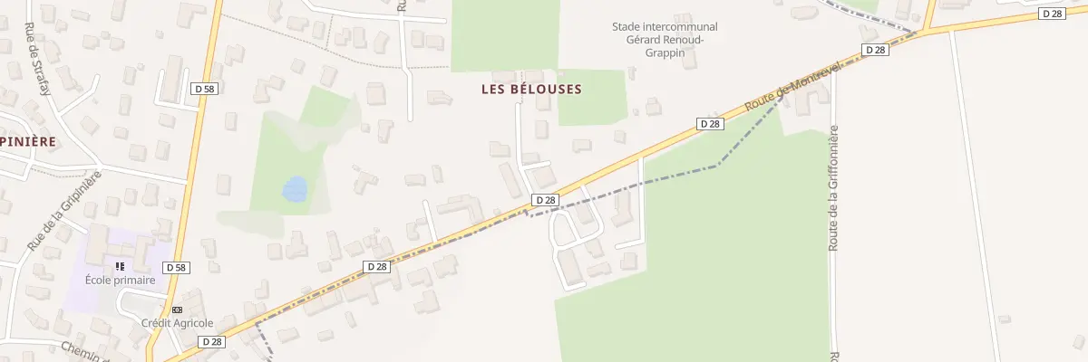 Plan des Belouses à Bâgé-le-Châtel