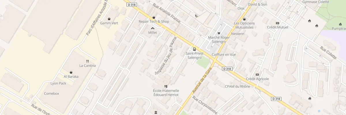 Plan du 7 Rue du Jeu de Paume à Saint-Priest