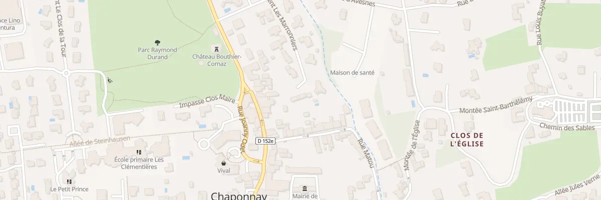 Plan de la Rue de la Poste à Chaponnay