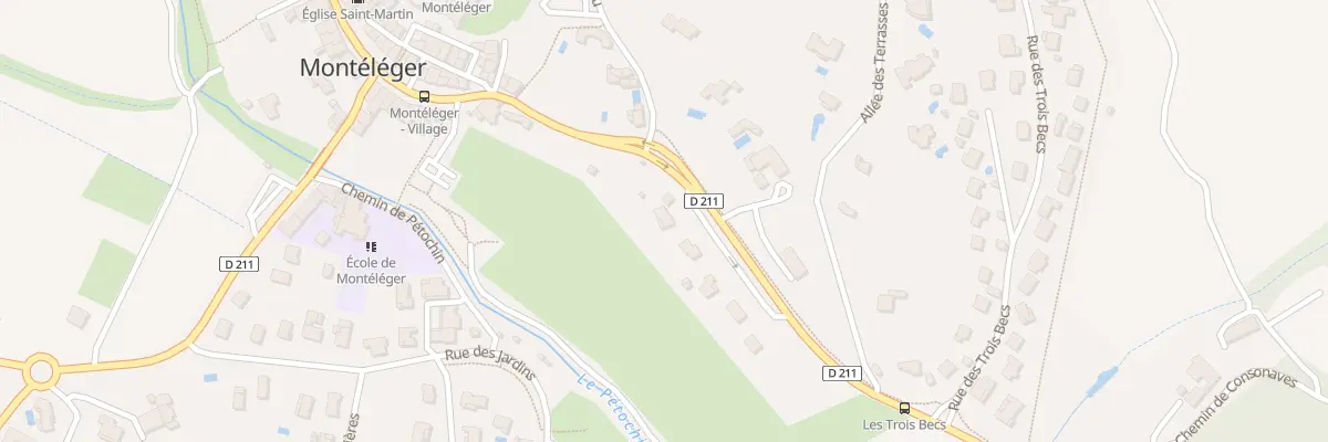 Plan du 2 Av de la Gare à Montéléger