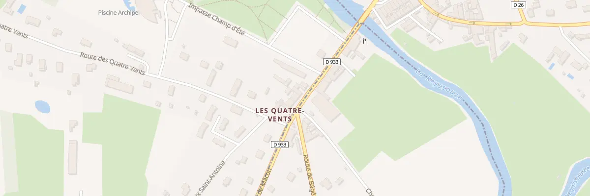Plan du 168 Rte de Mâcon à Reyssouze