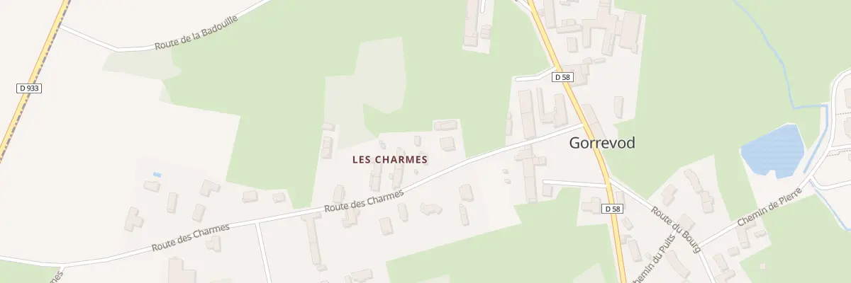 Plan du 192 Rte des Charmes à Gorrevod