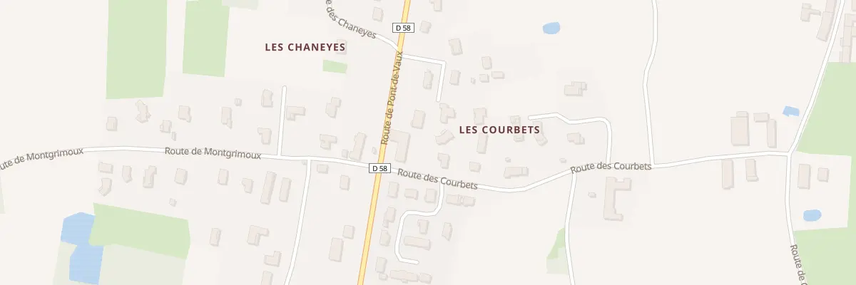 Plan du 45 Rte des Courbets à Bâgé-Dommartin
