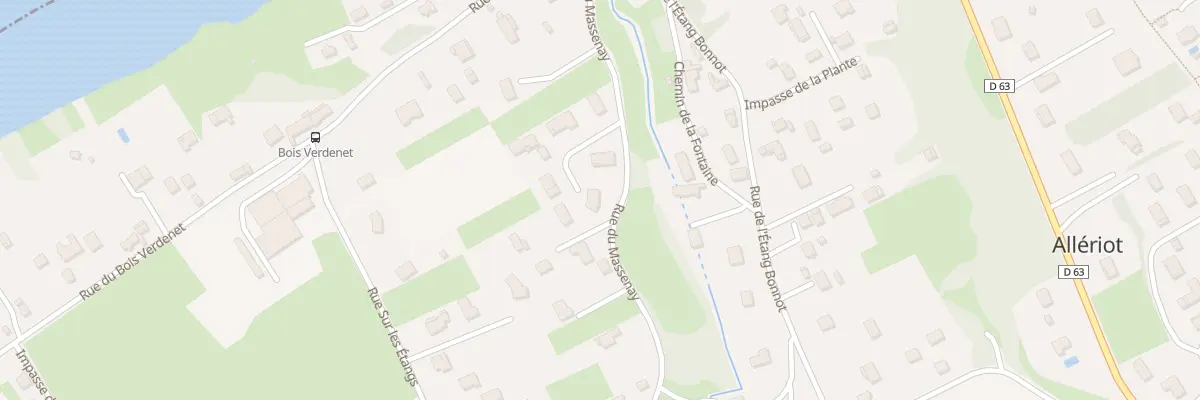 Plan du 22 Rue du Massenay à Allériot