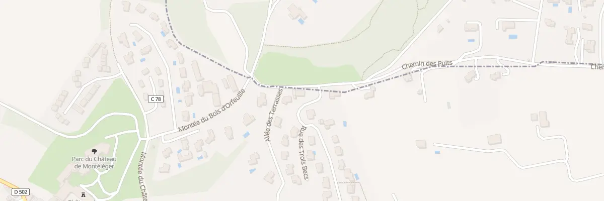 Plan du 96 Che des Puits à Montéléger