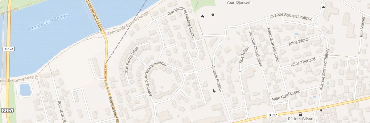Plan du 1 Rue Victor et Hélène Basch à Décines-Charpieu