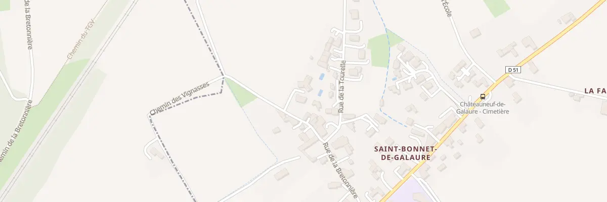 Plan du 12 Rue de la Bretonniere à Châteauneuf-de-Galaure