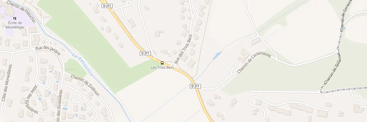 Plan du 2 Rue des Trois Becs à Montéléger