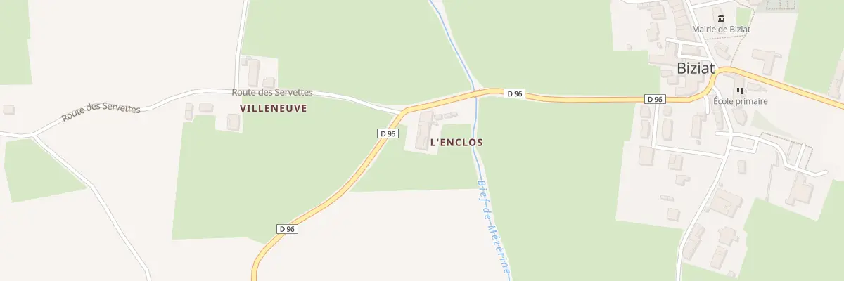Plan du 395 Rte de Saint Andre d’Huirat à Biziat