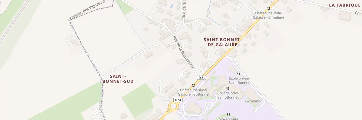 Plan du 1A Rue de la Bretonniere à Châteauneuf-de-Galaure