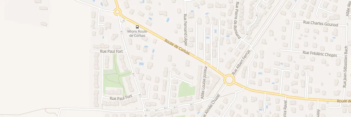 Plan du 52 Rte de Corbas à Mions