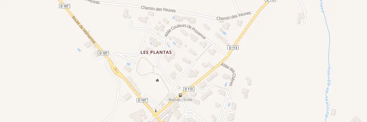 Plan du 445 Les Plantas à Roynac