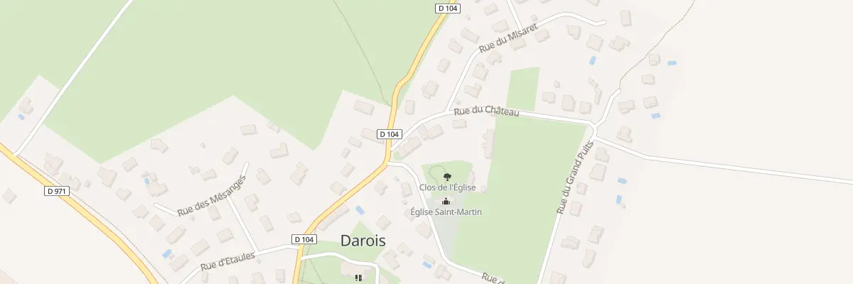 Plan du 2016A Rue du Château à Darois