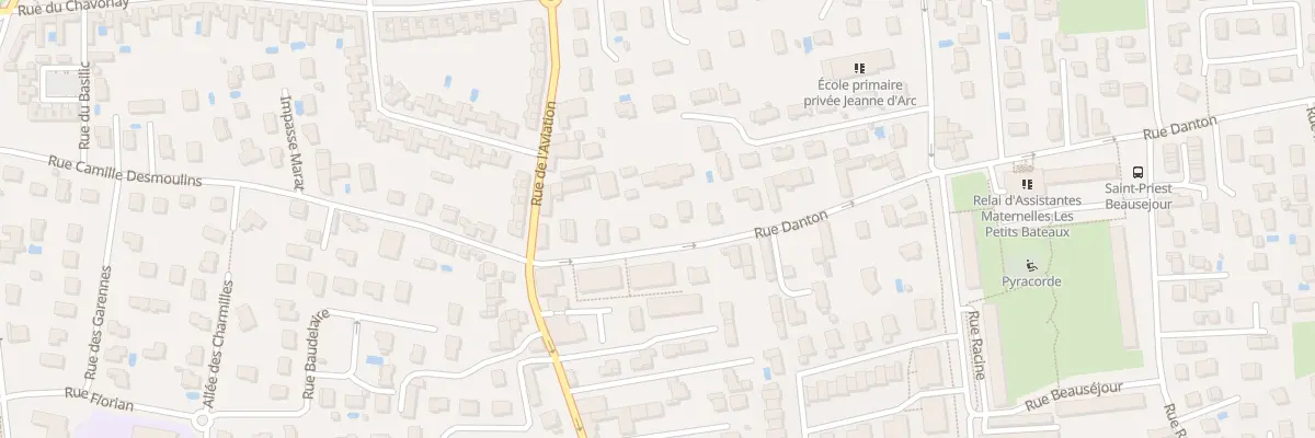 Plan du 9 Rue Danton à Saint-Priest