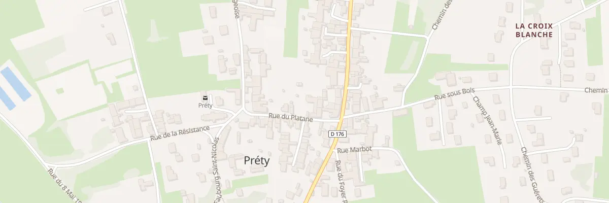 Plan du 3 Rue du Platane à Préty
