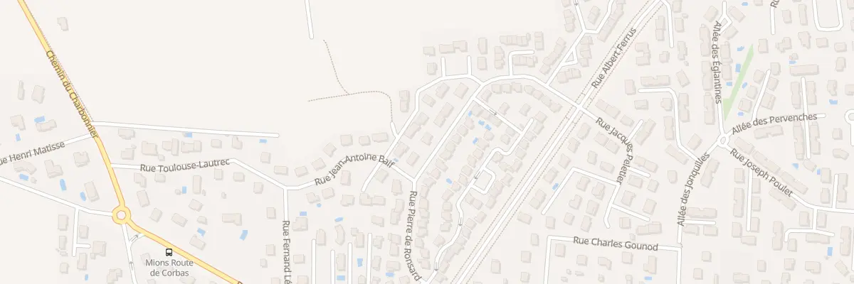 Plan du 16 Rue Pierre Ronsard à Mions