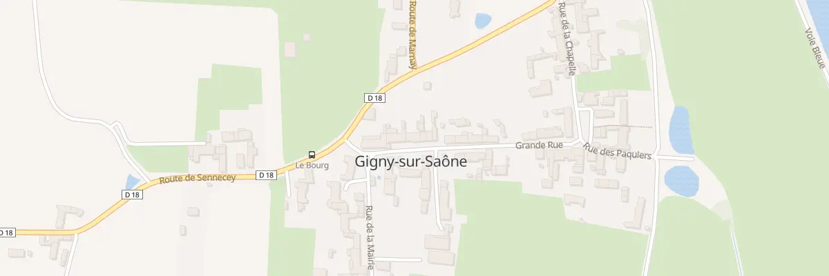 Plan du 7 Rue Grande Rue à Gigny-sur-Saône