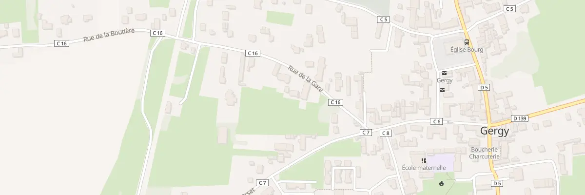 Plan du 9 Rue de la Gare à Gergy