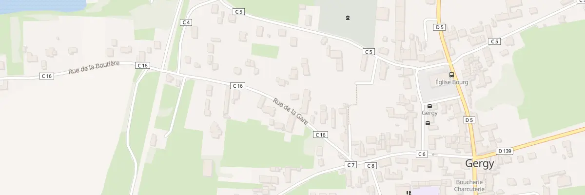 Plan du 14 Rue de la Gare à Gergy