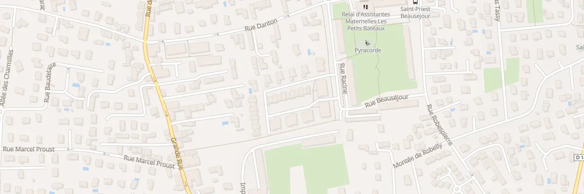 Plan du 8 Rue Racine à Saint-Priest