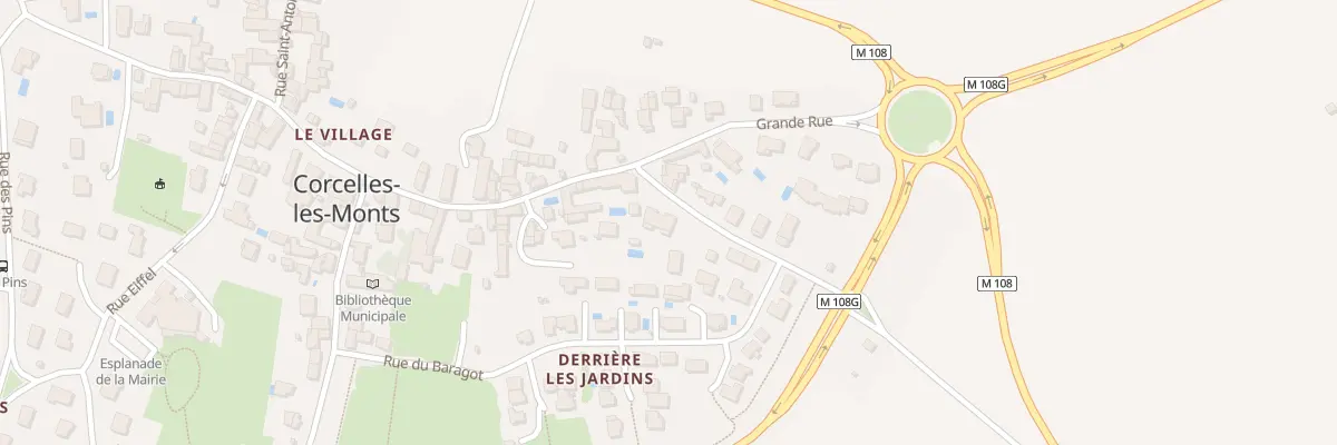 Plan du 2B Rte de Marsannay à Corcelles-les-Monts