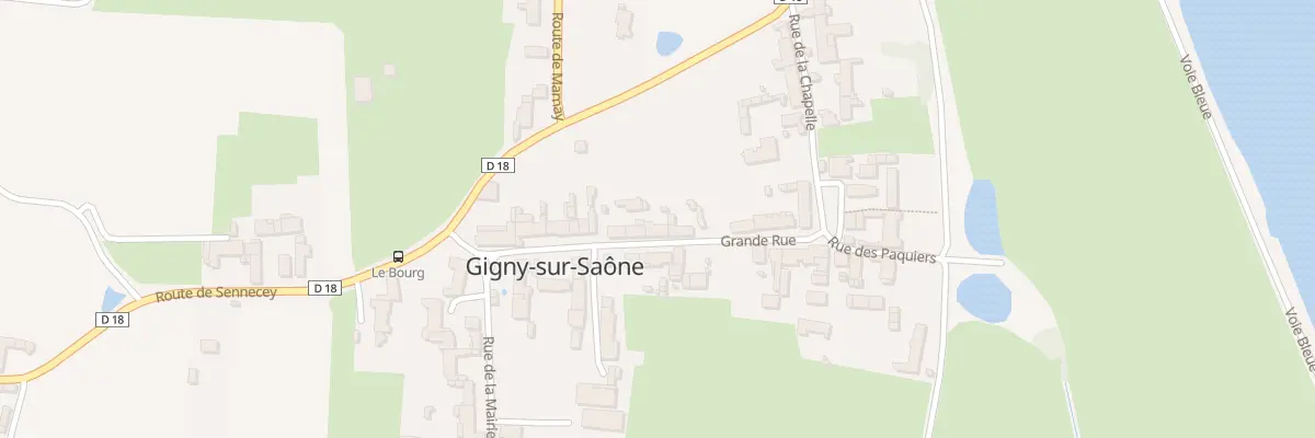 Plan du 19 Rue Grande Rue à Gigny-sur-Saône