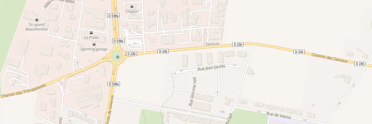 Plan du 20F Rue Jean Jaurès à Beaumont-lès-Valence